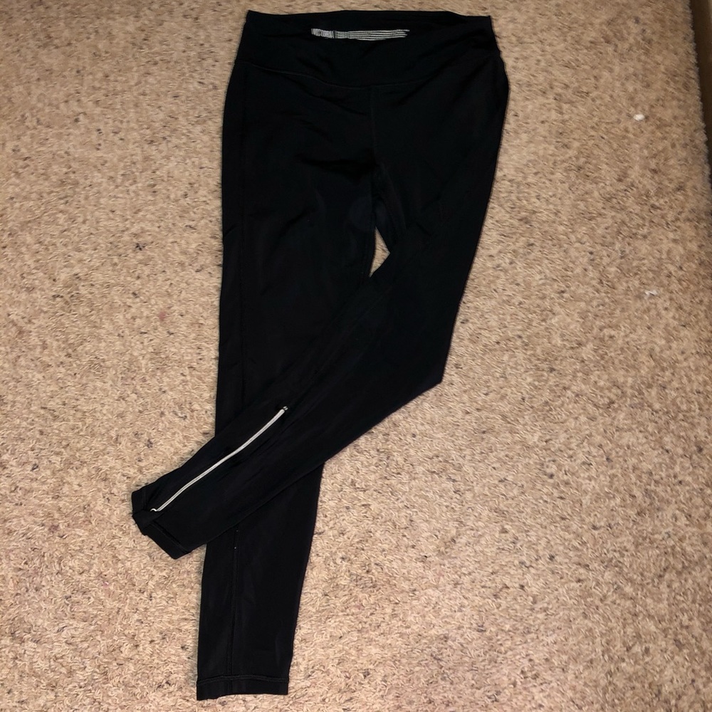 Victoria’s Secret Workout Black Zipper Leggings